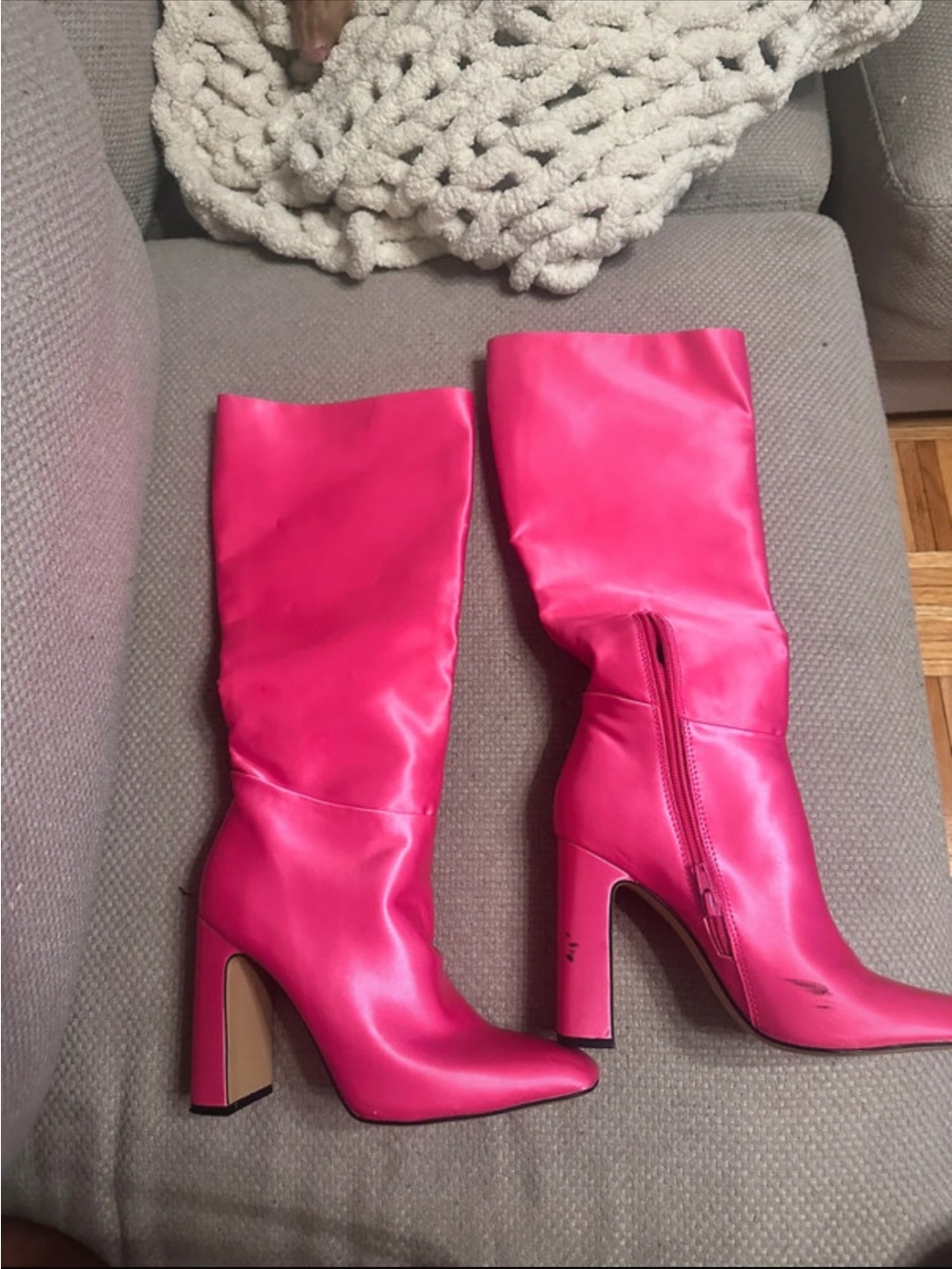 Steve Madden Hot Pink Ambrose Mid-Calf Block Heel Boots